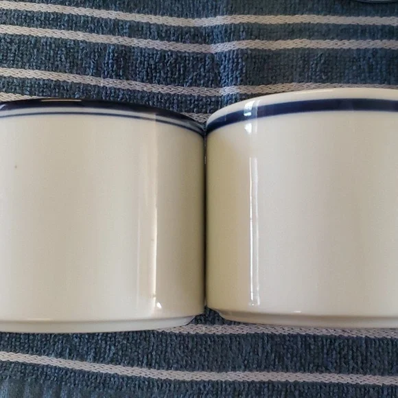 Dansk Bistro Fredriksborg Blue Coffee Mugs Saucers Cream Sugar Set of 30 - Picture 5 of 12